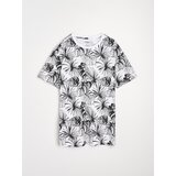 Sinsay Pamučna majica s biljnim motivom | shoptok.hr