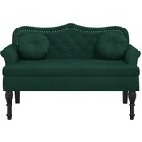  Klupa s jastucima tamnozelena 120,5x65x75 cm baršunasta | Eponuda.com