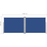 Tenda Uvlačiva bočna tenda 140 x 1000 cm plava | shoptok.hr