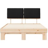  Posteljni okvir z oblazinjenim vzglavjem Črna 135 x 190 cm, (5000101611) | Shoptok.si