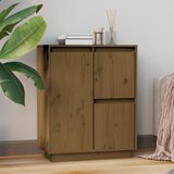 The Living Store Komoda medeno rjava 60x34x75 cm trdna borovina - Komoda, (21662378) | Shoptok.si