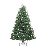 vidaXL Umetno Zložljivo Božično Drevo Zelena 210 cm PVC in kovina | Shoptok.si