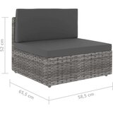  Sekcijski kavč dvosed poli ratan siv, (20598199) | Shoptok.si
