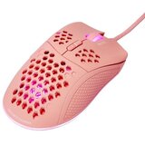 DELTACO GAMING Ultra-Light Miš, 6400 DPI, RGB, Gumeni bočni grip, Roza | shoptok.hr