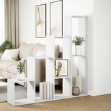 Pregrada za knjige 4 razine bijeli 143,5 x 29 x 143,5 cm drvena | shoptok.hr