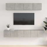  5-dijelni set TV ormarića siva betona konstruirano drvo | shoptok.hr
