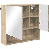 vidaXL Ogledalna omara sonoma hrast 59 x 17 x 55 cm Konstruiran les | Shoptok.si