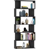vidaXL ormarić za knjige / sobna pregrada crni 80x24x192 cm iverica | shoptok.hr
