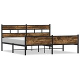  Metalni okvir kreveta bez madraca boja hrasta 183x213 cm | shoptok.hr