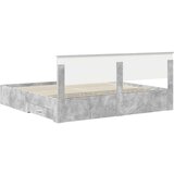  Okvir za krevet s uzglavljem Betonski sivi 200 x 200 cm | shoptok.hr
