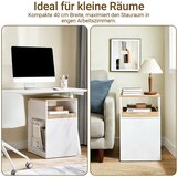 SoBuy tiskalniška miza z omari za tiskalnik bela 80 cm, (5000009254) | Shoptok.si
