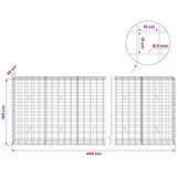  Gabion s žicom debljine 5 mm i mrežom 10x10 cm 450x30x100 cm - 30 cm 100 cm 450 cm | shoptok.hr