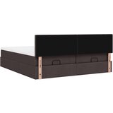 vidaXL Okvir kreveta s madracima tamnosmeđi 160x200cm tkanine - Tamno smeđa 160 x 200 cm gumbi | shoptok.hr