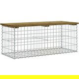  Klupa s gabionskim dizajnom 103 x 44 x 42 cm od borovine | shoptok.hr