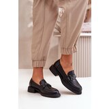 VINCEZA Elegant Women's Moccasins Made Of Natural Leather Black 91114 | shoptok.hr