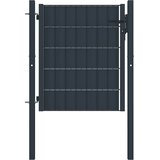  Vrata za ogradu PVC i čelik 100x81 cm antracit boje | shoptok.hr