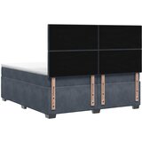  Boxspring krevet s madracem Tamnosiva 200 x 200 cm Baršun | shoptok.hr