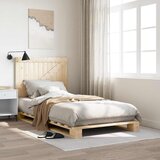  Okvir kreveta s uzglavljem 100 x 200 cm od masivne borovine | shoptok.hr