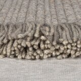 Flair Rugs Siva ročno tkana preproga iz mešanice volne 160x230 cm Rene Fringed Ribbed – | Shoptok.si