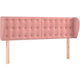  Uzglavlje s ušima ružičasto 147x23x78/88 cm baršunasto | shoptok.hr