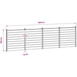  Set ograde 699 x 186 cm WPC i aluminij Siva | shoptok.hr