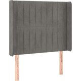 Uzglavlje svjetlosivo 93 x 16 x 118/128 cm baršunasto | shoptok.hr