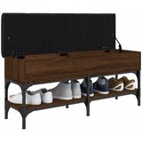  Klupa za cipele smeđa boja hrasta 102x32x45cm konstruirano drvo | shoptok.hr