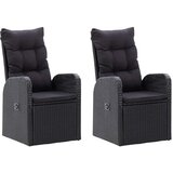  7-dijelni vrtni blagovaonski set s jastucima crni Crna | shoptok.hr