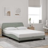  Okvir za krevet Dover svjetlosivi 140 x 190 cm baršunasti | Eponuda.com