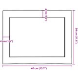  Zidna polica svjetlosmeđa 40x30x(2-4) cm obrađena hrastovina | shoptok.hr