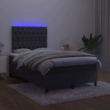  Box spring postelja z vzmetnico LED črna 120x200 cm žamet, (20790860) | Shoptok.si