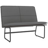  Klupa siva 100 x 75 x 76 cm od umjetne kože | shoptok.hr