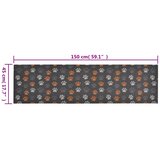  Kuhinjski tepih perivi s uzorkom šapa 45 x 150 cm baršunasti | shoptok.hr