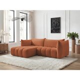 Bobochic Paris Oranžna kotna sedežna garnitura iz tkanine bouclé (levi kot/z ležalnikom) Azra – | Shoptok.si