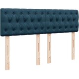  s oprugama i madracem plavi 140x190 cm baršunasti | shoptok.hr
