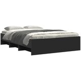  Okvir kreveta crni 120 x 200 cm od konstruiranog drva | Eponuda.com