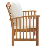 vidaXL Vrtna klop z blazinami 119 cm trden akacijev les | Shoptok.si