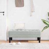  Klupa s jastukom Svijetlo siva 113 x 57 x 39 cm Baršun | Eponuda.com