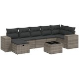 Maison Chic Seti vrtnega pohištva - Vrtna garnitura - Vrtni pohištvo set 8-delna z blazinami siv poli ratan, (21799189) | Shoptok.si