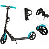  Sklopivi romobil za djecu i mlade – kotači 200 mm, podesiva visina 91–101 cm crno tirkizni | shoptok.hr