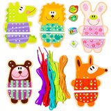 Woopie Green drvene životinje za provlačenje 5 u 1, Montessori igračka, 20 dijelova | shoptok.hr