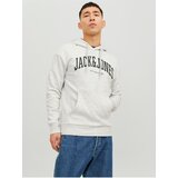 Jack & Jones Light Grey Mens Lined Hoodie Josh - Men