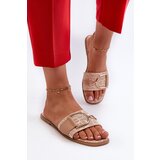 Boto Shiny Women's Flip Flops with Embellishment Beige Taleci | ePonuda.com