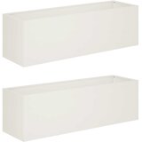  Vrtna saksija 2 kom. Bijela 80 x 30 x 30 cm Čelična vrata | shoptok.hr