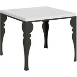 Itamoby   Paxon Libra (90x90/180 cm) - bela, barva nog: antracit - preklopna jedilna miza, (20842796) | Shoptok.si