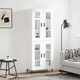  Visoka komoda bijela 69 5x34x180 cm konstruirano drvo | shoptok.hr