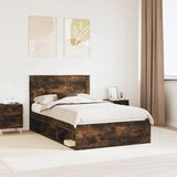  Konstrukcija postelje z vzglavjem Dimljeni oreh 120 x 200 cm, (5000104078) | Shoptok.si