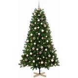 Umjetno božićno drvce s kuglicom 240 cm 300 LED lampica - 240 cm s LED-ima i ružičastim lopticama | shoptok.hr