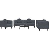  3-dijelni set sofa s jastucima tamnosivi baršunasti | shoptok.hr