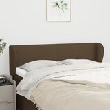  Uzglavlje s ušima tamnosmeđe 147x23x78/88 cm od tkanine | shoptok.hr